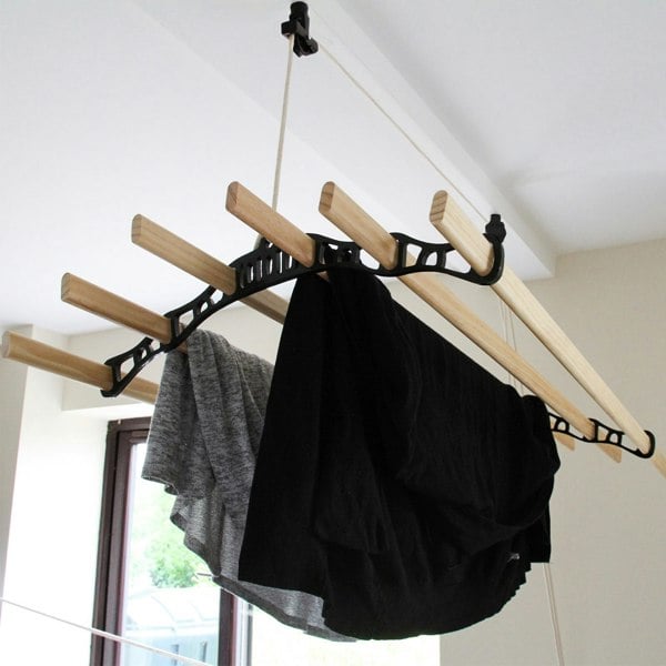 Monstershop Clothing Airer Ceiling Pulley - Black - 2m