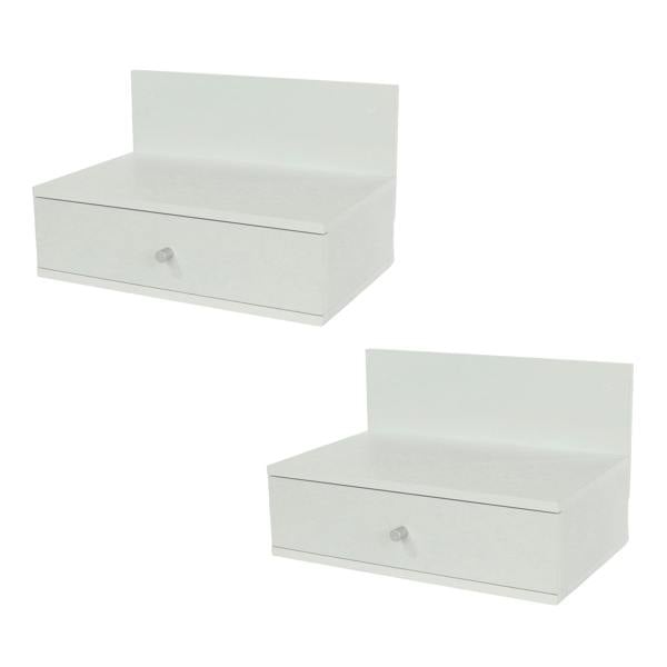 Core Products Pair of Kelly Hanging Bedside Cabinets, One-Drawer Storage
