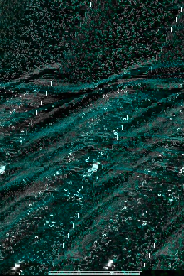 Bandeau Sequin & Velvet Midi Dress - Emerald Green DR3718