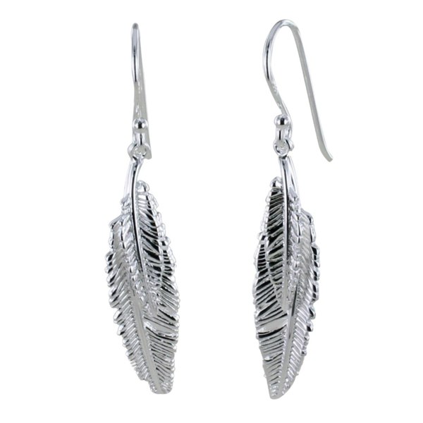 Sterling Silver Plumage Drop Earring - Reeves & Reeves