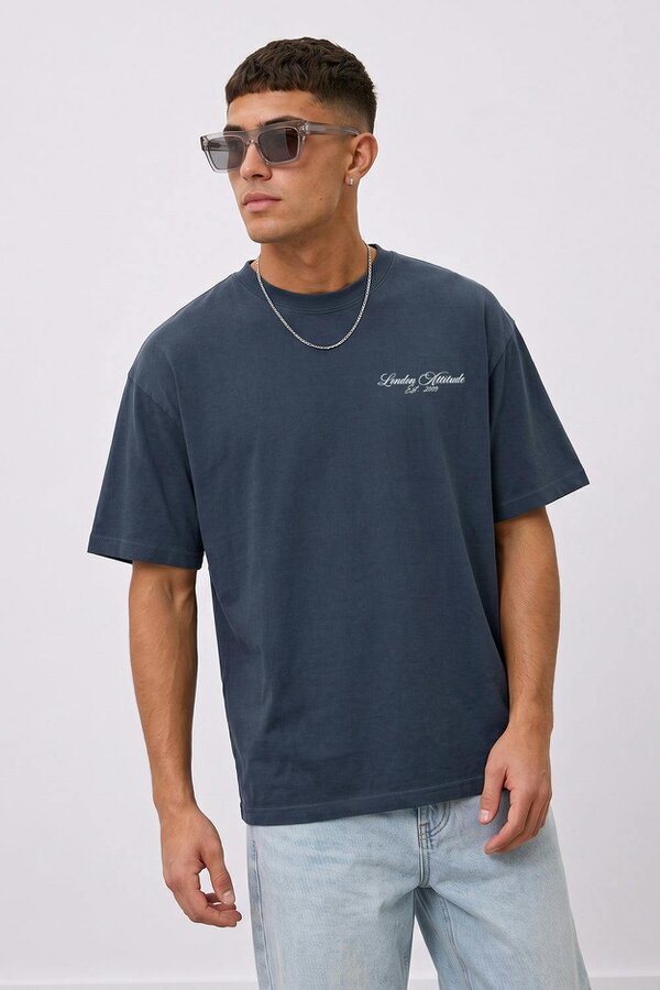 London Attitude Originals Oversized Heavyweight Spider Graphic T-Shirt
