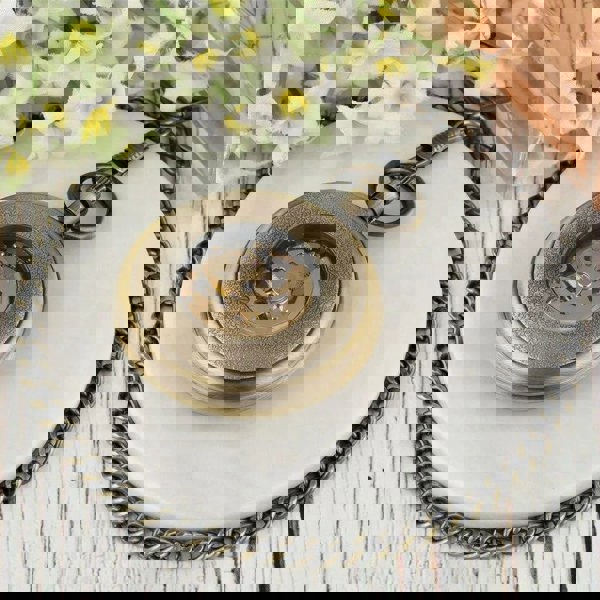 TruClothing Mechanical Skeleton Open Face Antique Pocket Watch