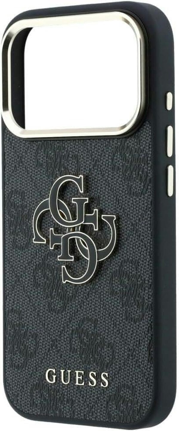 Guess 4G & Big Resin Logo Case for iPhone 17/18 Pro Max 6.9" Black - GUHCP18X6P4SRMLK