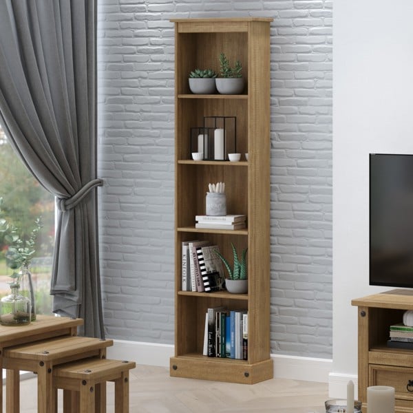 Core Products Corona Tall Narrow 5-Shelf Bookcase