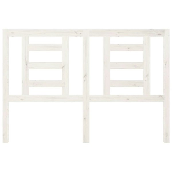 Berkfield Bed Headboard White 146x4x100 cm Solid Wood Pine