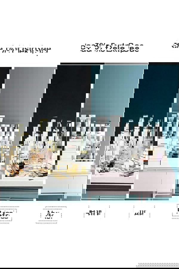 Living and Home Makeup Organizer with Multi Compartments and Drawers