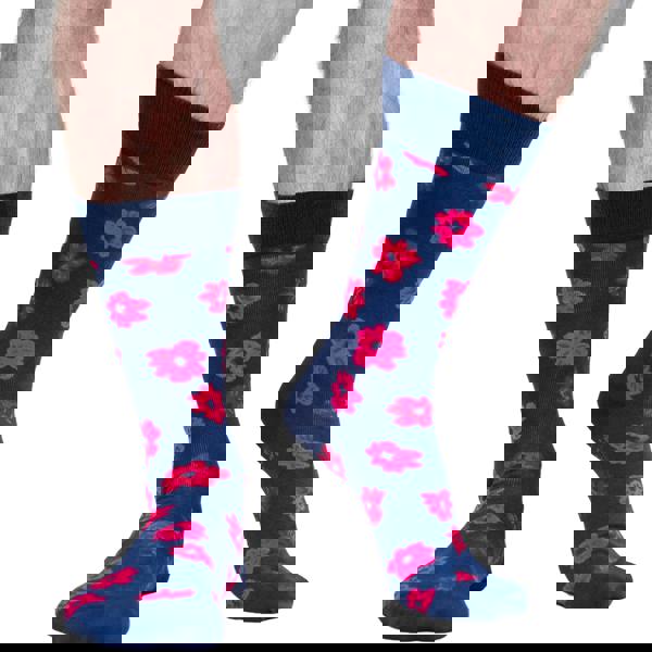 Jemsox 5-Pack Multi Pink Organic Cotton Socks – Mens Crew