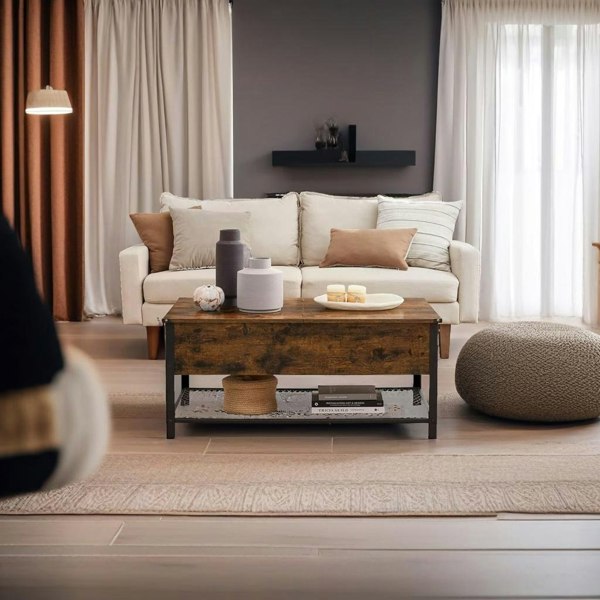 Modcraft Industrial Coffee Table with Storage Compartment