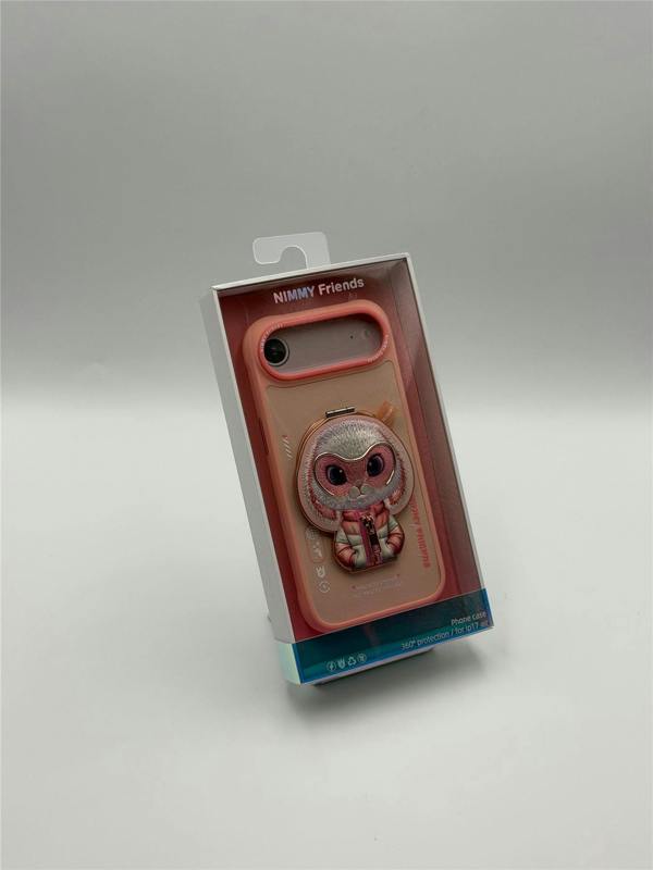 Nimmy Friends Nimmy Cool & Cute 2.0 Rabbit Case with MagSafe Stand for iPhone 17 Air 6.5" Pink - N-YJKM-CXZJZH-IP17-AIR-08