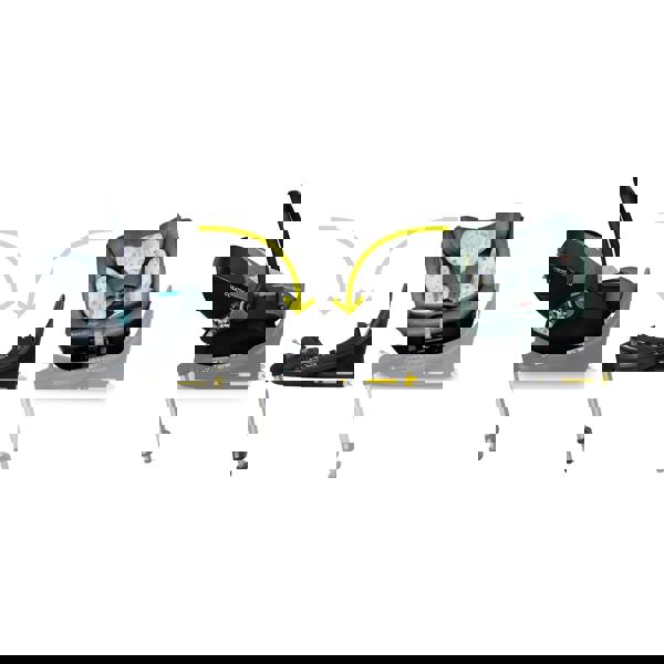 Cosatto Wow 3 All Stage Family Rotate & Recline 2 Base Bundle Meadow