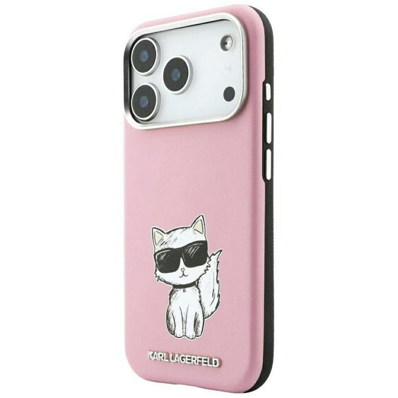 Karl Lagerfeld Smooth Choupette Bodies Sketch Case with MagSafe for iPhone 17/18 Pro Max 6.9" Pink - KLHMP18X6PWCIKDP