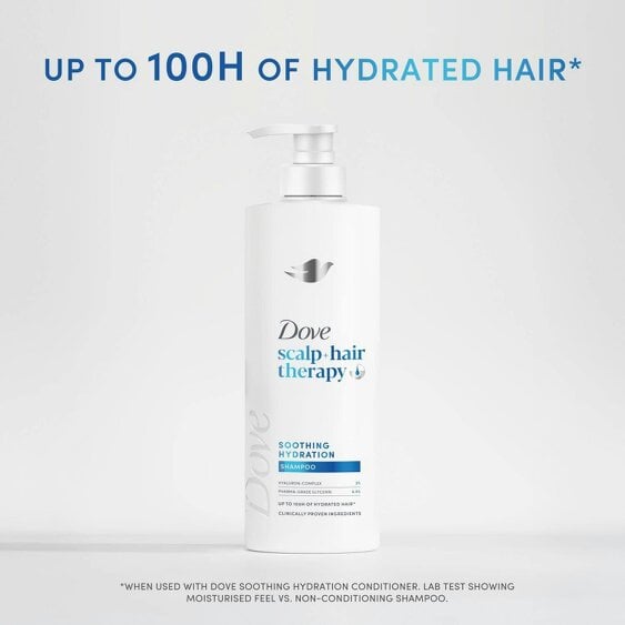 Dove Scalp+Hair Therapy Shampoo, 6x700ml Soothing Hydration Hyaluron-Complex
