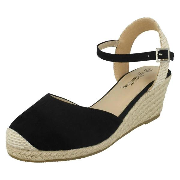 Savannah Ladies Savannah Mid Rope Wedge Espadrilles F2274