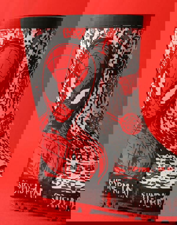 Spiderman Boys Red Character Wellington Boots without Handles
