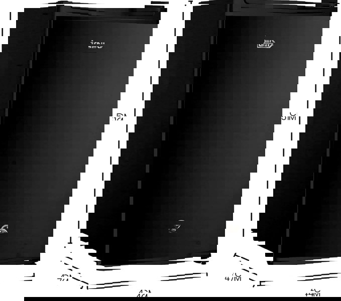 Igenix IG3711 Table Top Fridge with 41 Litre Capacity, 4 Litre Freezer Compartment, 1 Shelf, Reversible and Lockable Door,  Black