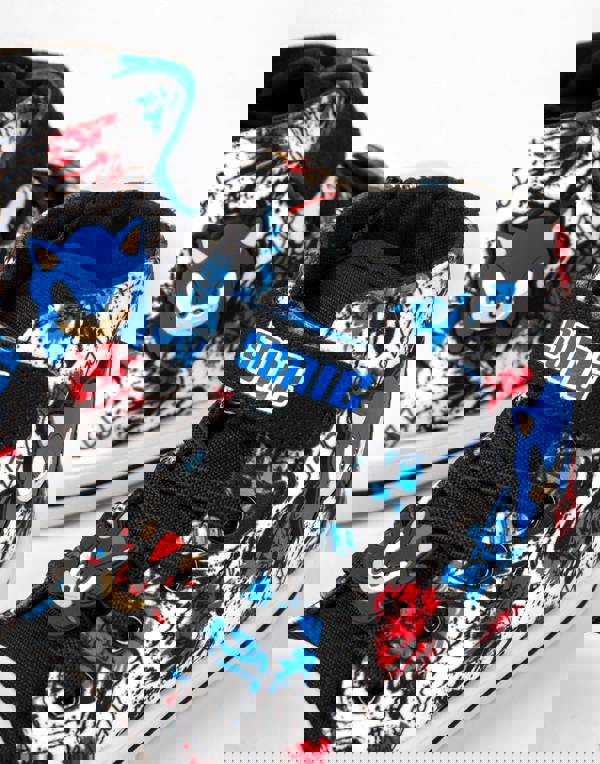 Sonic the Hedgehog Boys Multicoloured Grafitti Laced Trainers