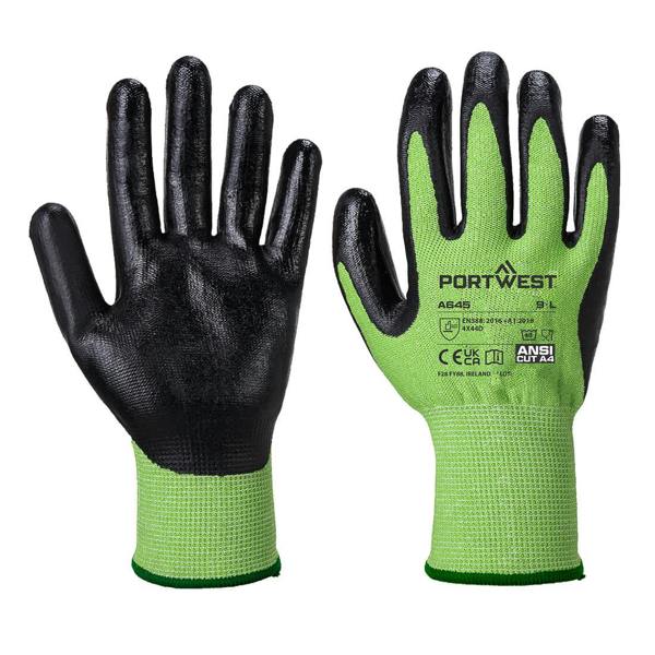 Cut D13 Nitrile Green Glove - Hi-Vis Trousers