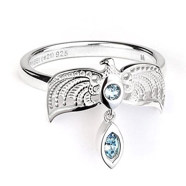 Harry Potter sterling silver Diadem Ring embellished with crystals size M