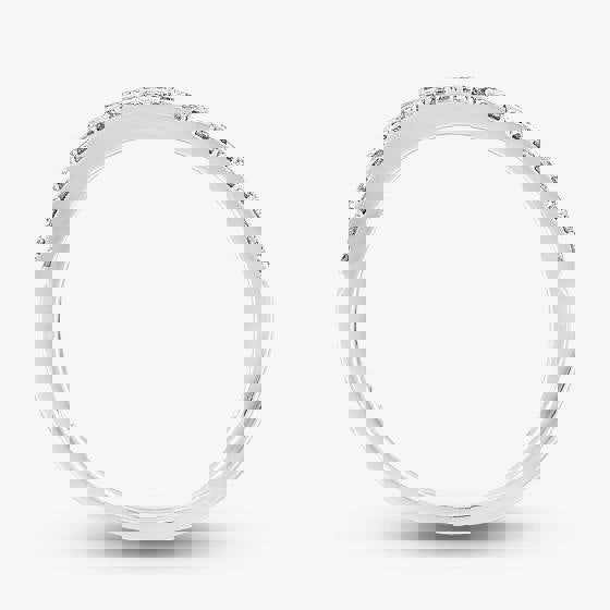 T. H. Baker 9ct White Gold 0.50ct Diamond Three Row Ring TH011725112155