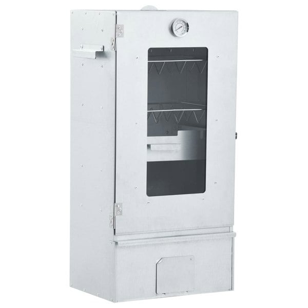Berkfield BBQ Oven Smoker with 1kg Wood Chips 44.5x29x83 cm