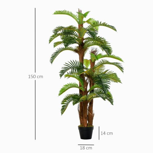 Wyld Haus Nohane Roma Artificial Green Fern Style Plant In Pot For Interior Decorative Use