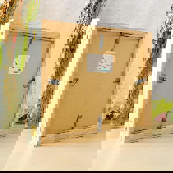 MijMoj Design Solid Oak Three Aperture Hinged Picture Frame - Natural Finish