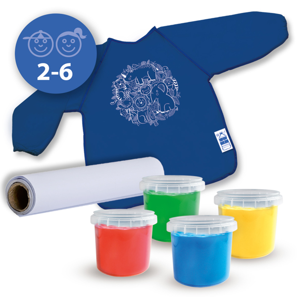 SES Creative Eco fingerpaint set with apron - 100% recycled