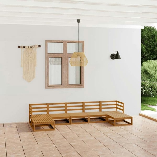 Berkfield 7 Piece Garden Lounge Set Solid Pinewood
