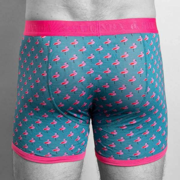 SWOLE PANDA Bamboo Boxers - Flamingos