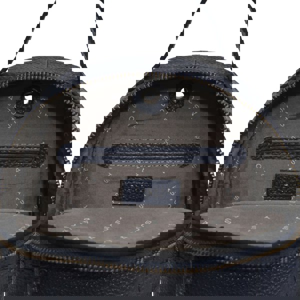 Assots London 'Betty' Navy Zip Top Mini Pebble Grain Leather Backpack