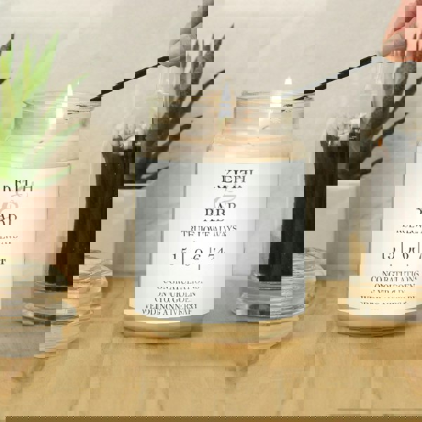 Personalised Memento Company Personalised Couples Large Scented Jar Candle