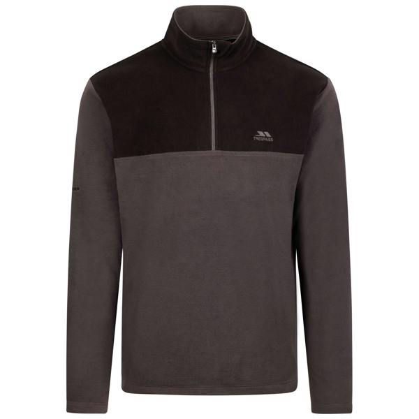 Trespass Mens Curtiston AT100 Fleece Top - Dark Grey - 