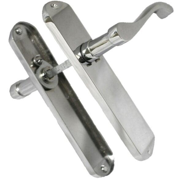 EDH Door Hardware Cadenza Victorian Scroll Lever Door Handles Chrome – Handle Only or Handle + Tubular Latch