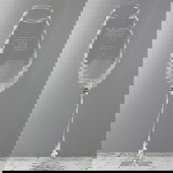 Personalised Memento Company Personalised Bold Statement Bottle of Wine Glass