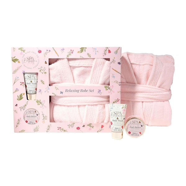 The Kind Edit Co. Spa Botanique Robe Gift Set  - Relaxing Bath Robe, 120ml Body Butter, 50ml Body Wash