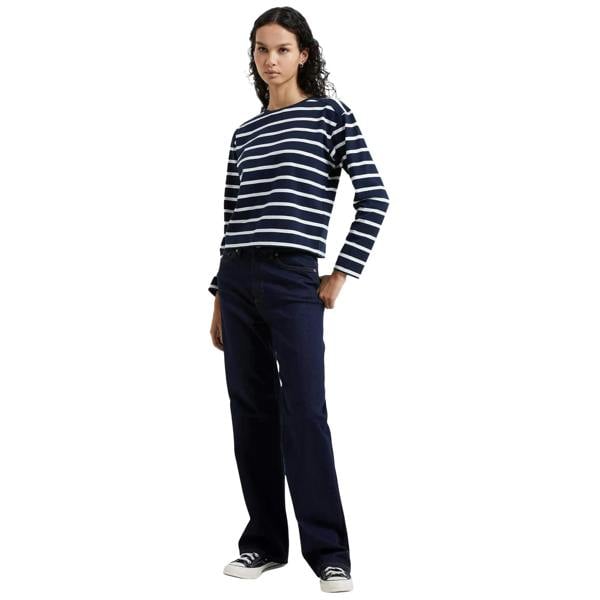 French Connection Womens/Ladies Rallie Striped Regular T-Shirt - White Marine - 