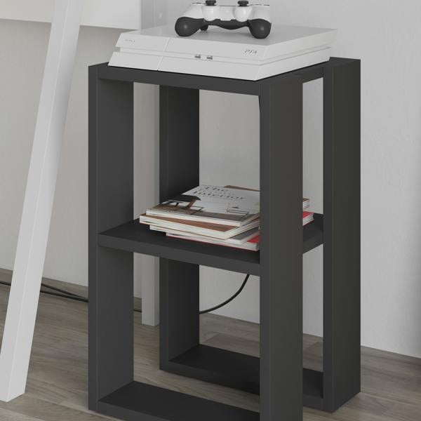 Decortie Lonie Modern Bedside Table Nightstand with Storage Width 34cm