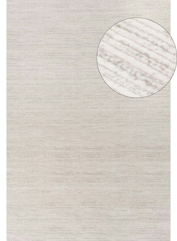 grey-cream colours, striped design, stain-resistant, Cosy comfort rug.