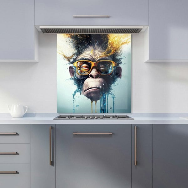 Warren Reed - Designer Monkey With Glasses Splashart Kitchen Splashback