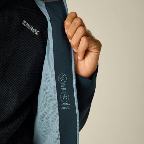 Regatta Mens Birchdale II Waterproof Jacket - Dusky Blue/Navy