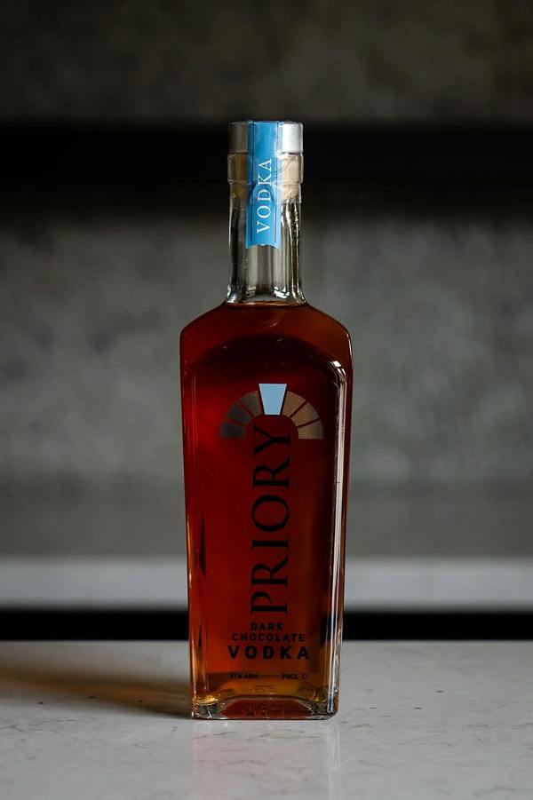 Priory Dark Chocolate Vodka - 700ml Bottle | Potato-Based Spirit | 31% ABV