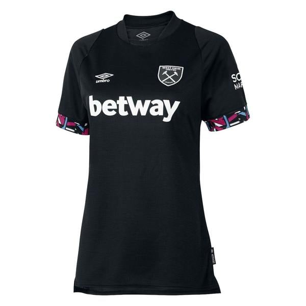 Umbro West Ham United FC Womens 22/23 Umbro Away Jersey - Black/White