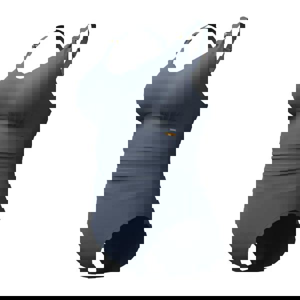 Dark blue Speedo shaping v neck swimsuit with adjustable straps