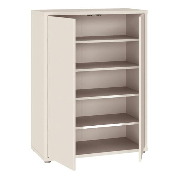 Furniture To Go Alice Springs Shoe Cabinet with 2 Doors Push-to-Open in Sand