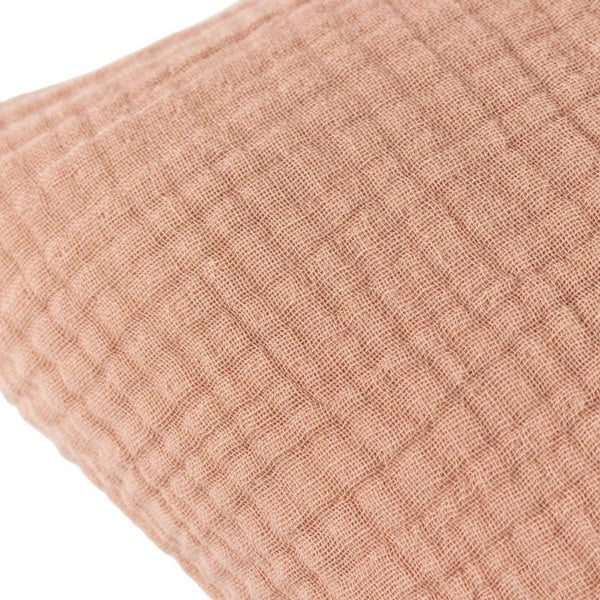 Yard Lark Cotton Crinkled Cushion Cover - Pink Clay