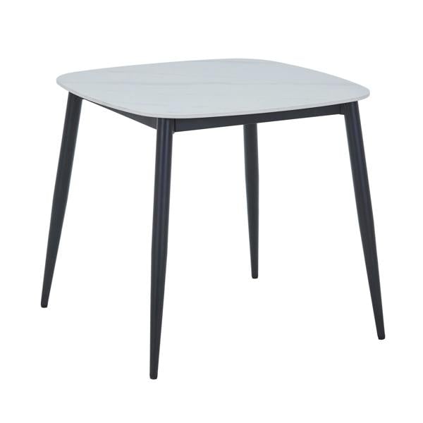 Core Products Aspen Square Dining Table, White Sintered Stone