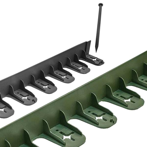 Flexible Lawn and Garden Edging with Ground Spikes Easy Install