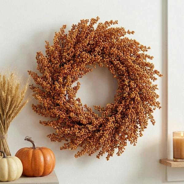 Garden Greatness Large Autumnal Berry Harvest Door Wreath