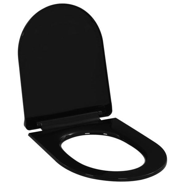 Berkfield Soft-close Toilet Seat with Quick-release Design Black