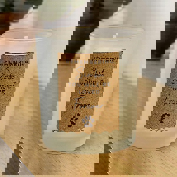 Personalised Memento Company Personalised Paw Print Cork Label Candle Jar